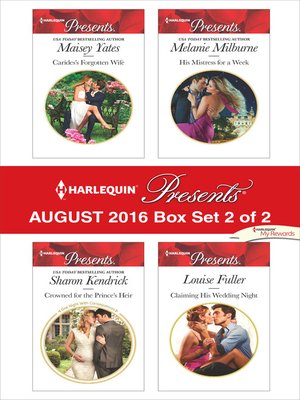 cover image of Harlequin Presents August 2016--Box Set 2 of 2